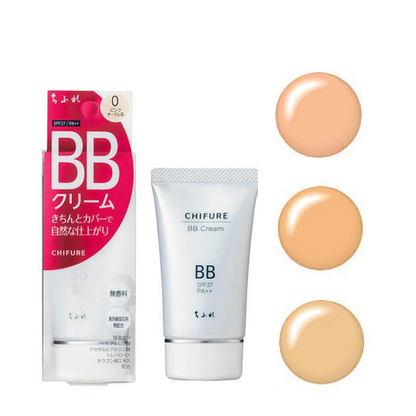 [Japan] CHIFURE BB Cream 50g 3-color SPF27 0 Light pink 1 Natural 2 Healthy