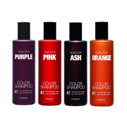 ［In stock］ FIOLE Qualucia Color Shampoo - Purple / Pink / Ash / Orange (250mL)