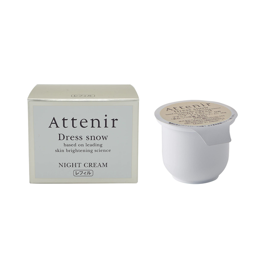 [Japan] Attenir Dress snow Night Cream Face Cream 6-in-1 Whitening & Firming Night Cream 35g Refill Pack / Day Lotion 60ml