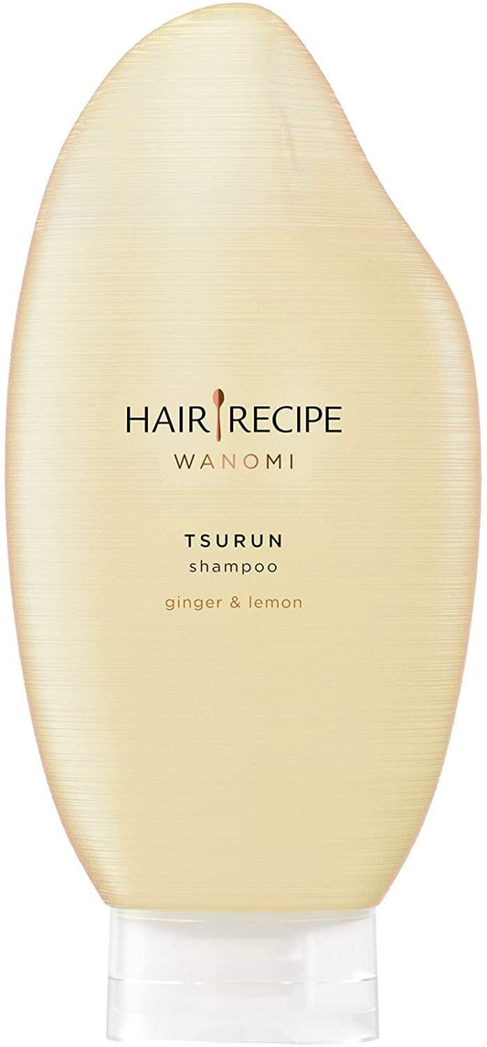 ［In stock］ HAIR RECIPE WANOMI Tsurun Ginger & Lemon Shampoo Treatment 350g Sleek Smooth