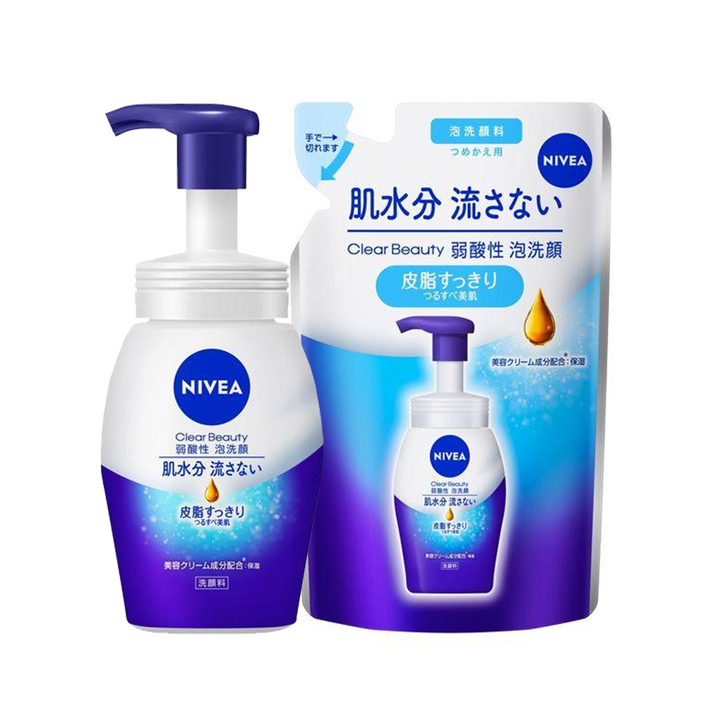 ［In stock］ Nivea Clear Beauty Low pH Foaming Face Wash (150mL / 130mL Refill)