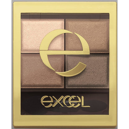 [Japan] excel eyeshadow quad eyeshadow nude deep eyeshadow sr light綻時裳四色眼采 CS excel 蜜粉 excel sr03