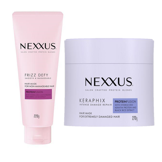 ［In stock］ Unilever Nexxus Hair Mask - Intense Damage Repair (270g) / Smooth & Manageable (220g)