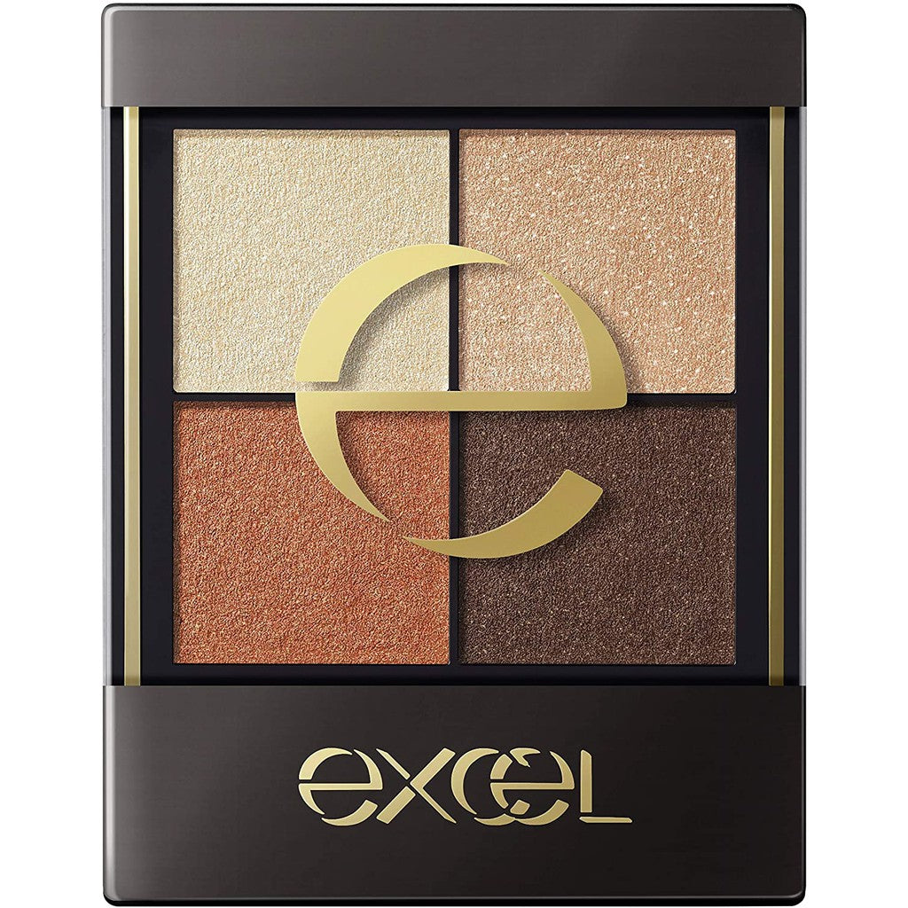 [Japan] excel eyeshadow quad eyeshadow nude deep eyeshadow sr light綻時裳四色眼采 CS excel 蜜粉 excel sr03