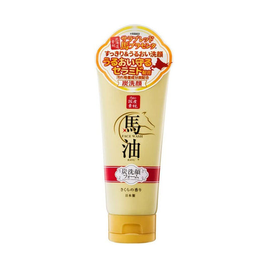 ［In stock］ Lishan horse oil & charcoal face wash foam [130 g]