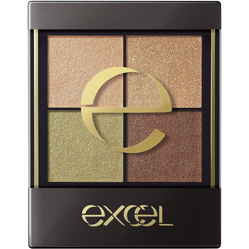 [Japan] excel eyeshadow quad eyeshadow nude deep eyeshadow sr light綻時裳四色眼采 CS excel 蜜粉 excel sr03