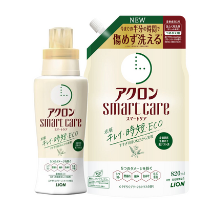 ［In stock］ Lion Acron Smart Care Laundry Detergent - Green Citrus Fragrance (440mL / 820mL Refill)