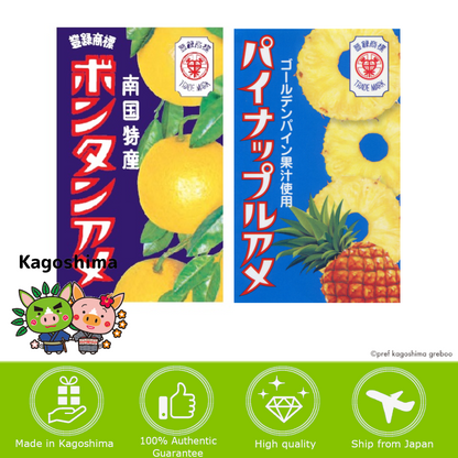 [KAGOSHIMA] SEIKA FOODS (Bontan Candy / Pineapple Candy) 1 box (10 pieces)