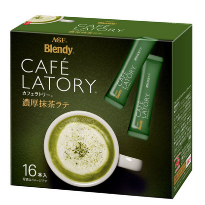 ［In stock］ AGF Blendy CAFE LATORY Stick Rich Matcha Latte 16 sticks powdered green tea latte