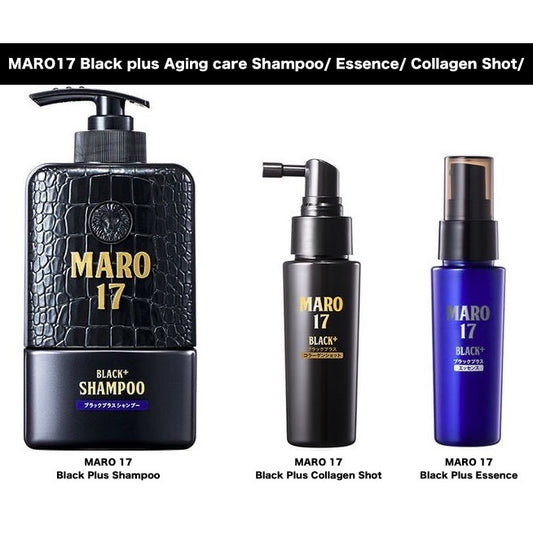 ［In stock］ MARO17 Black plus Aging care (Hair growth/Hair loss) Shampoo/ Essence/ Collagen Shot/