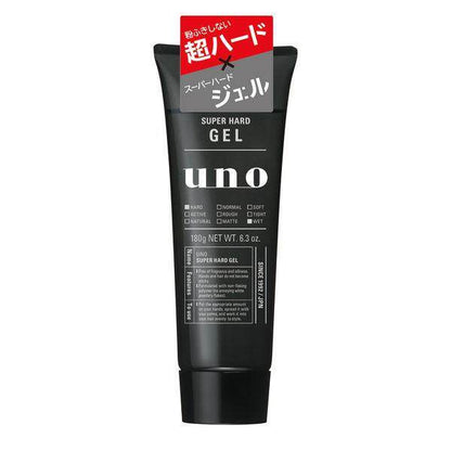 ［In stock］ SHISEIDO UNO Super Hard Gel Fragrance Free Hair Styling Gel 180g