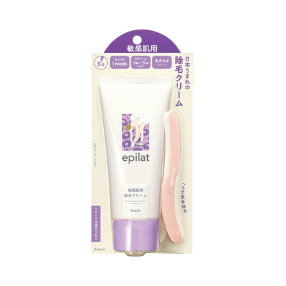 [Japan] epilat depilatory cream sensitive skin green floral / Speedy freshly picked citrus scent 150g