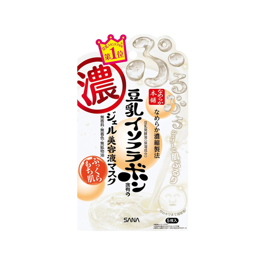 [Japan] SANA Soymilk Essence Jelly Mask 5pcs Tokiwa Pharmaceutical Industry NAMERAKA Honpo