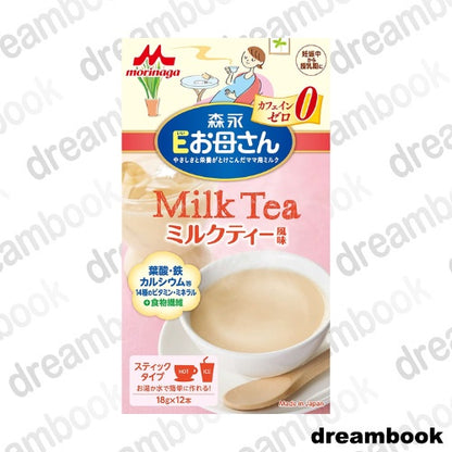 ［In stock］ Morinaga E Mom 18 g × 12 pieces  / Cafe au Lait Flavor / Milk Tea Flavor / Matcha Flavor