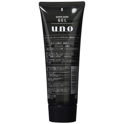 ［In stock］ SHISEIDO UNO Super Hard Gel Fragrance Free Hair Styling Gel 180g