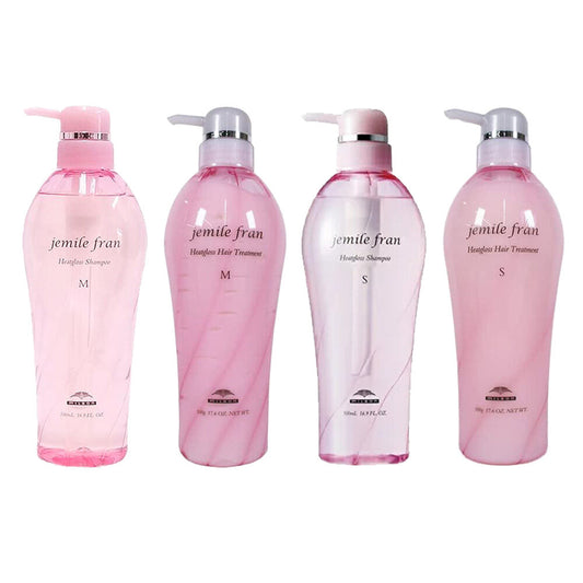 ［In stock］ MILBON jemile fran Heat Gloss Refill M Smooth Shampoo 1000ml /  Treatment 1000g