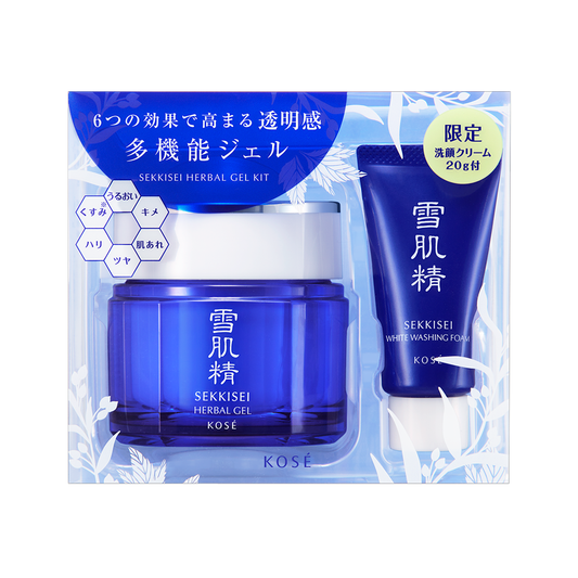 Kose Sekkisei Herbal Gel Set (Herbal Gel 80g & White Washing Foam 20g)