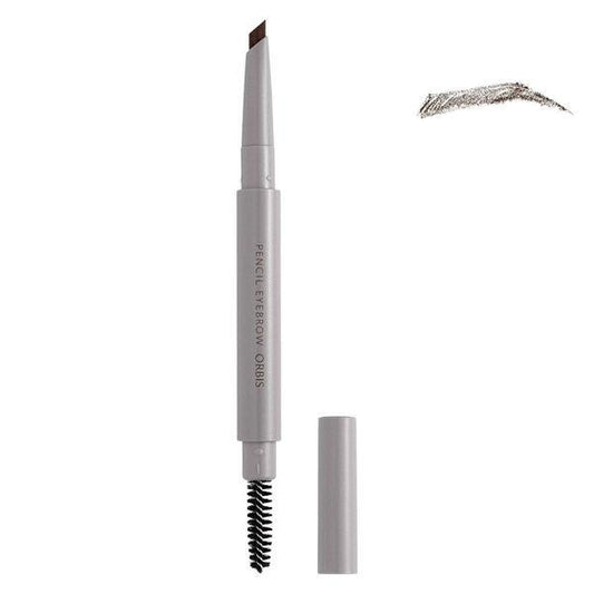 [Japan] ORBIS EYEBROW PENCIL Long Blade Spiral Twin Eyebrow Pencil with Stand Brown Light Gray