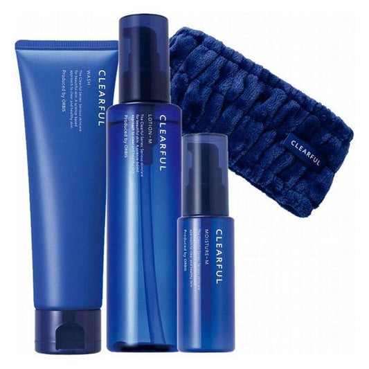 [Japan] ORBIS CLEARFUL Anti-Acne Skin Care Set Toner Cleanser Moisturizing Lotion M Type Moisturizing L Type Refreshing With Hair Strap