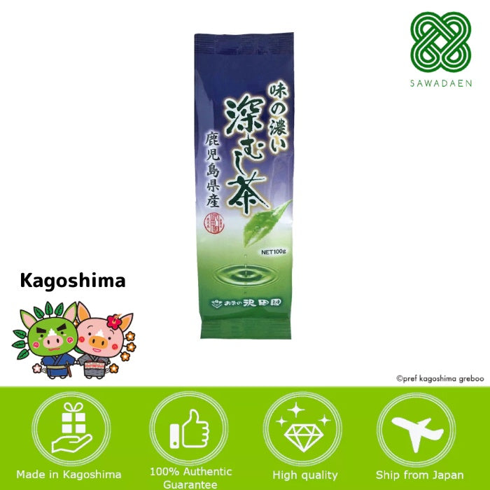 Japan Kagoshima Sawadaen Ajino no kokyu fukamushicha tea 100g/ green tea matcha matcha powder tea japanese tea from japan direct from japan tea box hojicha hojicha powder matcha set matcha bowl tea gift