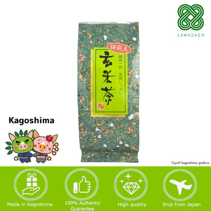 Japan Kagoshima Sawadaen Genmaicha with matcha green tea 180g/ green tea matcha matcha powder tea japanese tea from japan direct from japan tea box hojicha hojicha powder matcha set matcha bowl tea gift