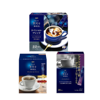 Ajinomoto AGF A Bit of Luxury Black Coffee Assortment Stick / Top grade Guatemalan / Special Blend with Milk