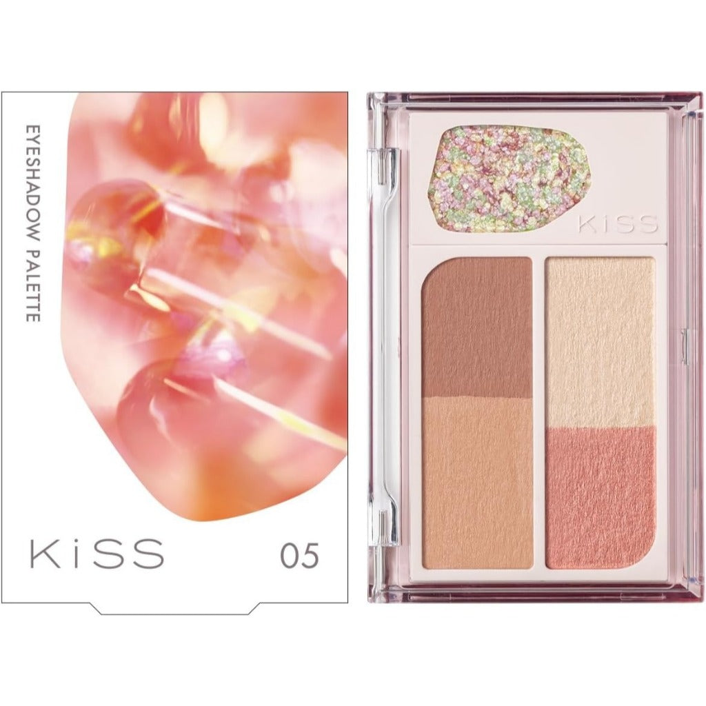 Isehan KiSS Cocktail Days Eyeshadow Palette - 03 Pinky Delight / 05 Peach Amaretto (6.4g)