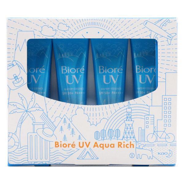 Kao Biore UV Aqua Rich Watery Essence Fresh Pouch SPF50+/PA++++ (70g / 120g / 120g Refill / 4 pack)