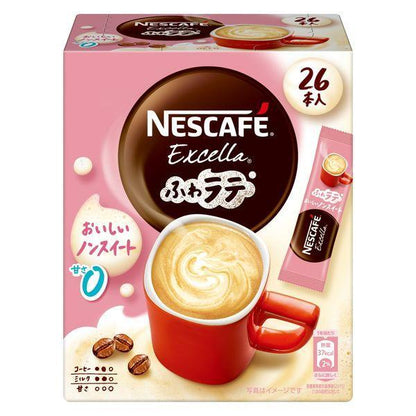 Nestle Nescafe EXCELLA Fluffy Latte Delicious Non-Sweet 1 box (26 bottles)