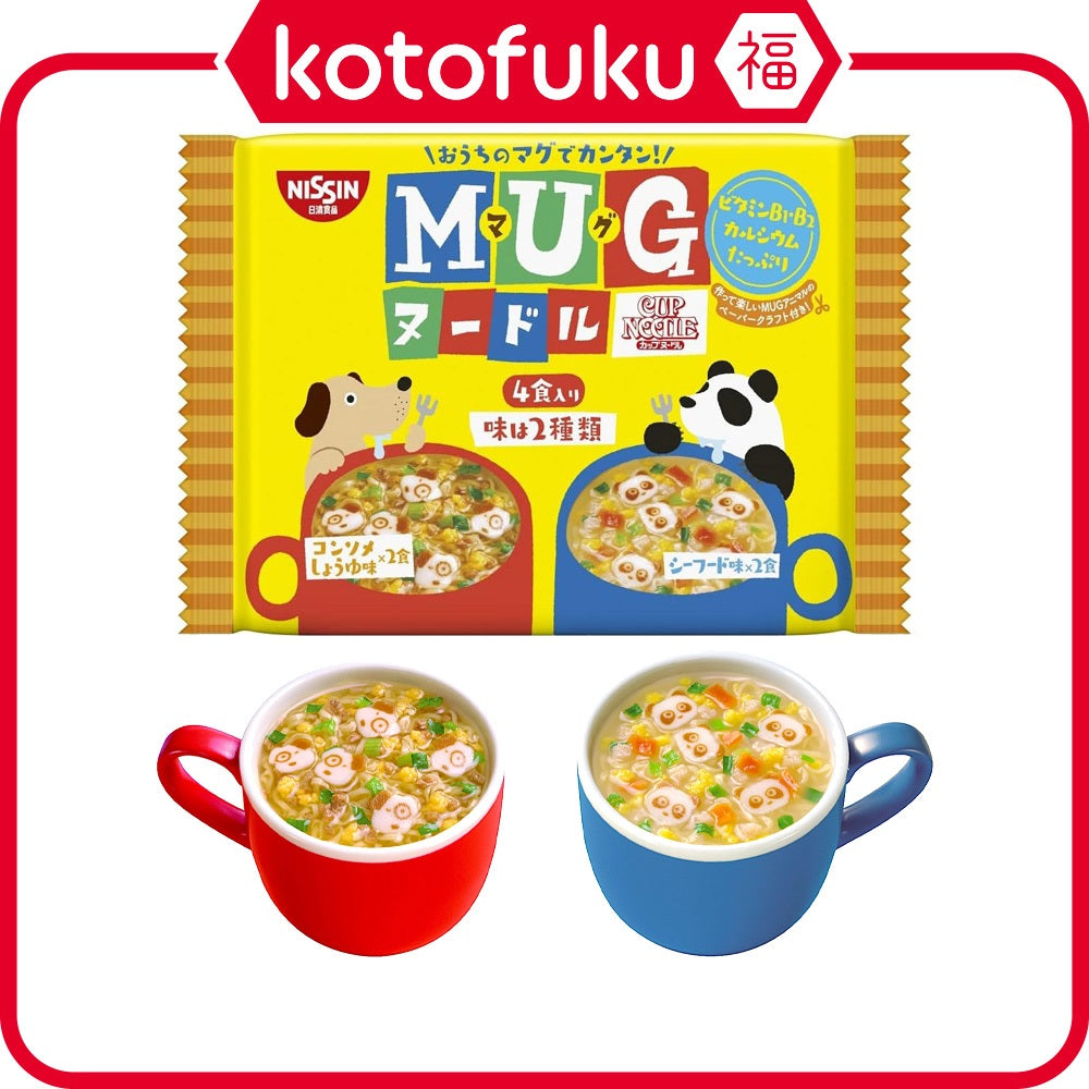 Nissin Mug Noodles instant noodles 2 flavors 4 servings