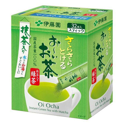 Japan ITO EN Oi-Ocha Powder Green Tea with Matcha / Hojicha 32 pcs. JB