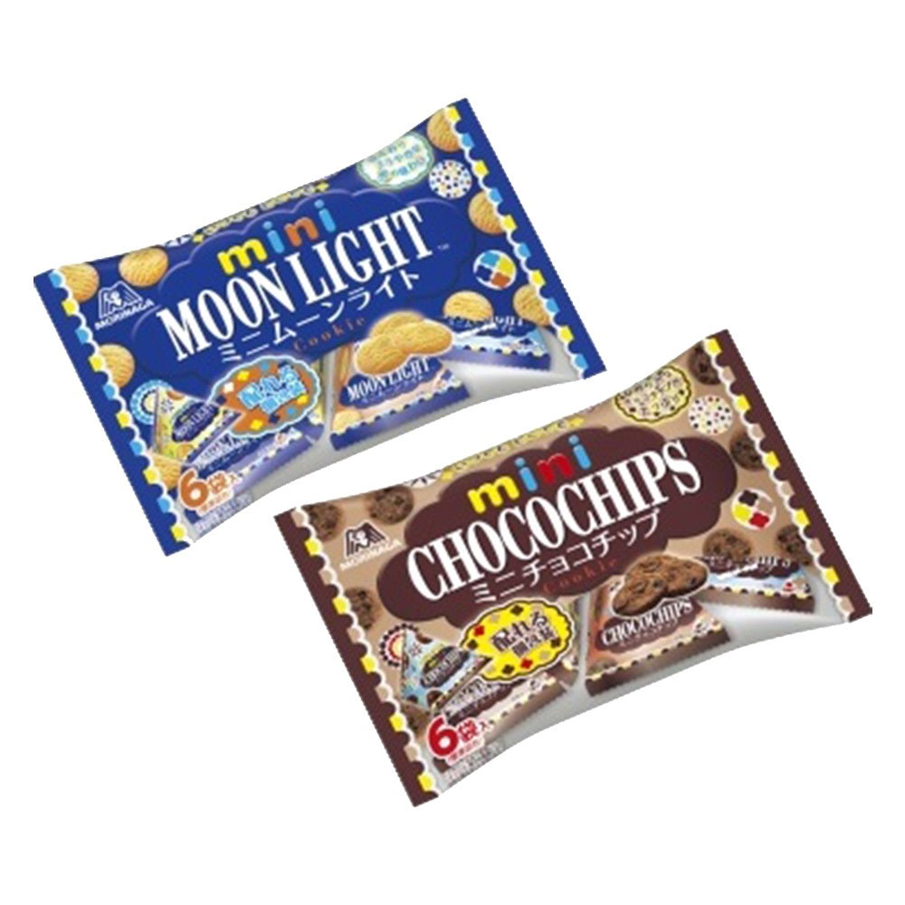 Japan Morinaga Seika Mini Moonlight/Mini Chocolate Chip Cookies Petit Pack JB