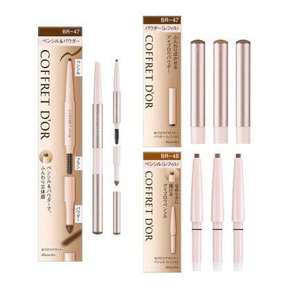 Japan Kanebo COFFRET D’OR W Brow Designer Refill Pencil/Powder JB