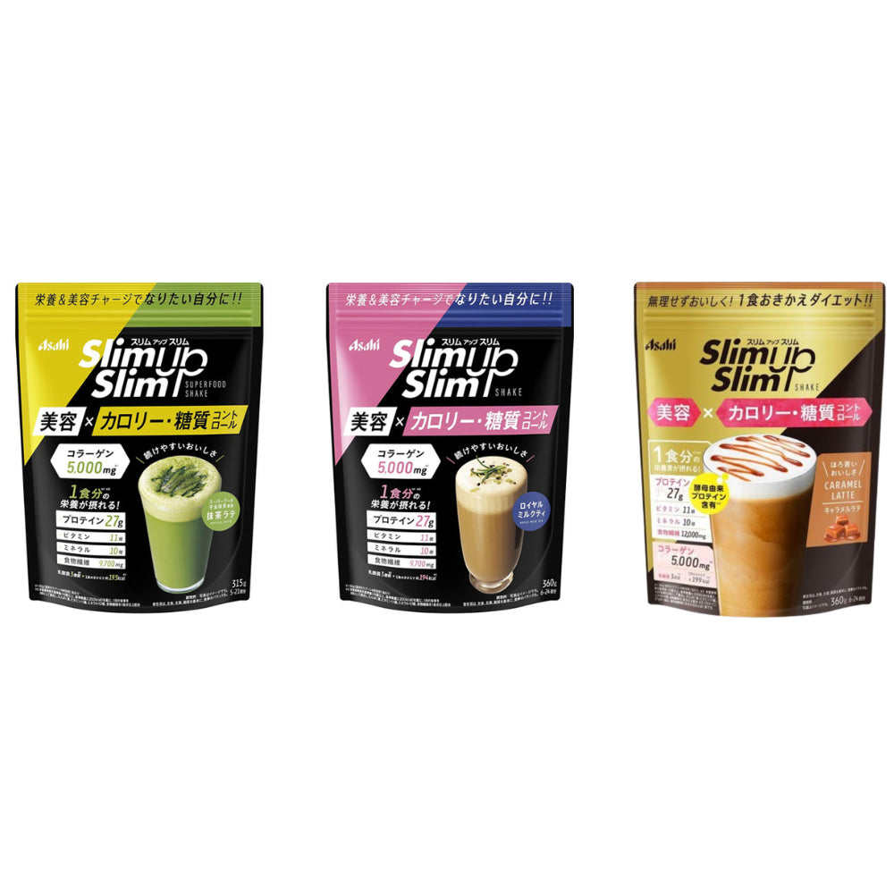 Asahi Slim Up Slim Shake Powder Matcha Latte / Royal Milk Tea / Caramel Latte