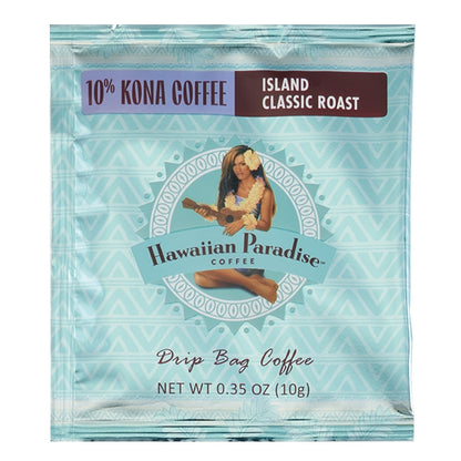 Hawaiian Paradaise COFFEE 10% Kona Drip Bag Coffee