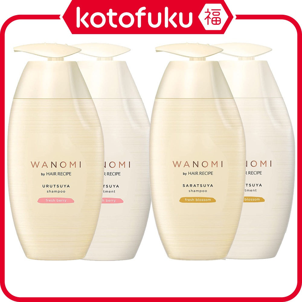 WANOMI HAIR RECIPE Shampoo 350ml Treatment 350g URUTSUYA SARATSUYA Refill