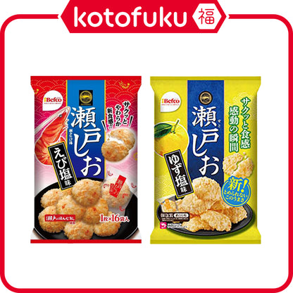 Befco Kuriyama Rice Crackers Seto no Shioage Shrimp Salt Flavor / Yuzu Salt Flavor