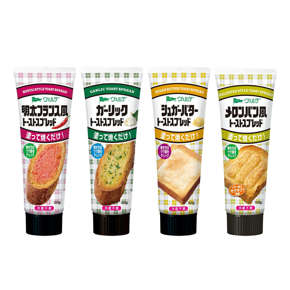 Aohata Verde Toast Spread 100g Mentaiko French Style / Garlic / Sugar Butter / Melon bread style