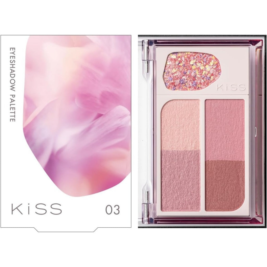 Isehan KiSS Cocktail Days Eyeshadow Palette - 03 Pinky Delight / 05 Peach Amaretto (6.4g)