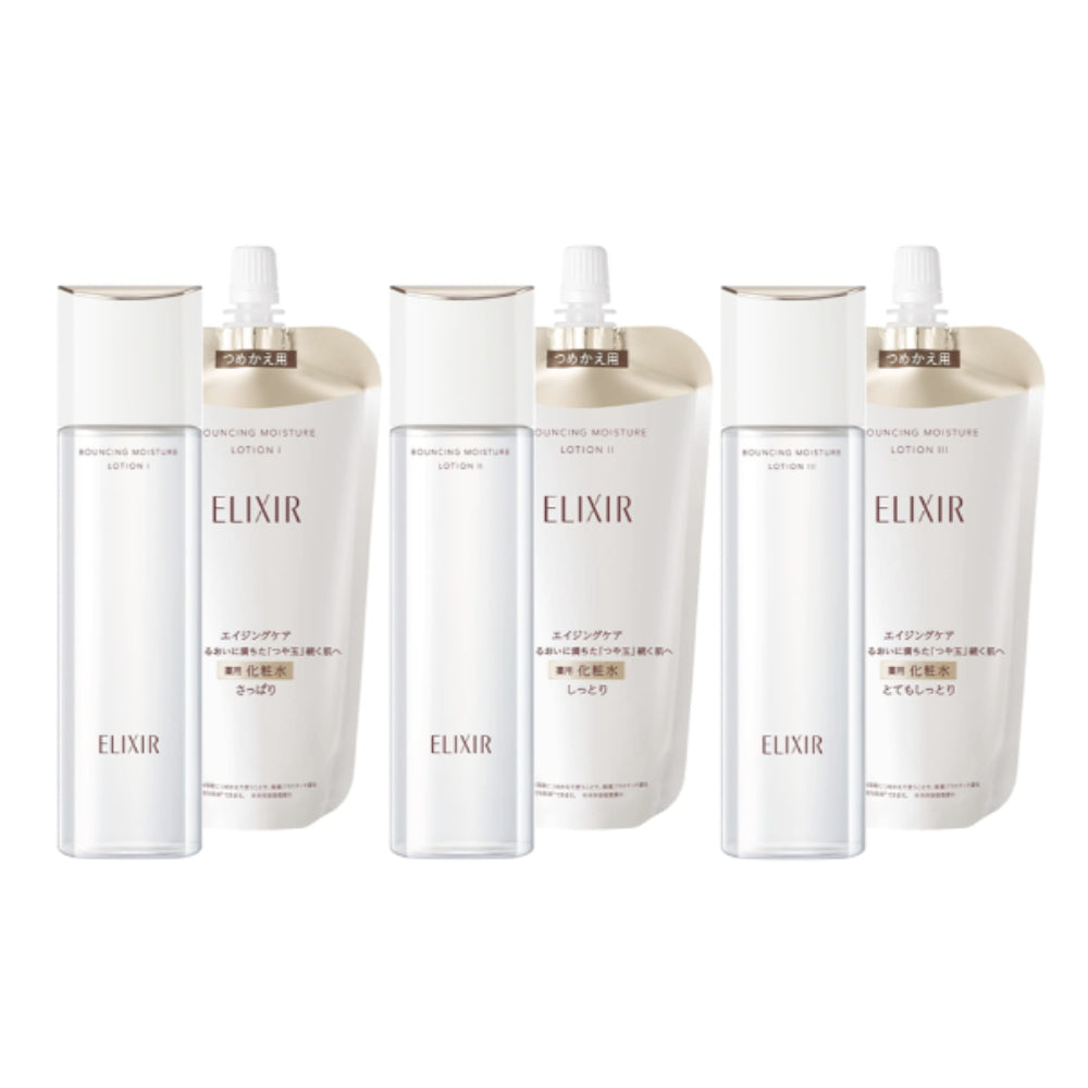 Shiseido Elixir Lift Moist Lotion SP - I Refresh / II Moist / III Rich Moist (170mL / 150mL Refill)