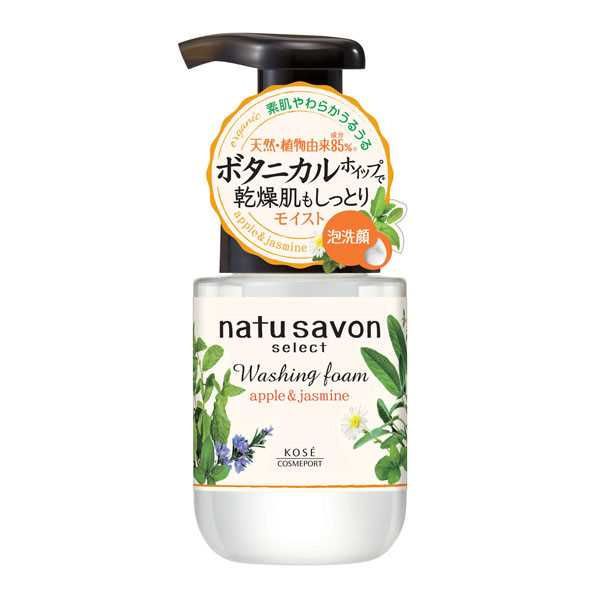 Kose Softymo Natu Savon Select Washing Foam - Apple & Jasmine (180mL / 160mL Refill)