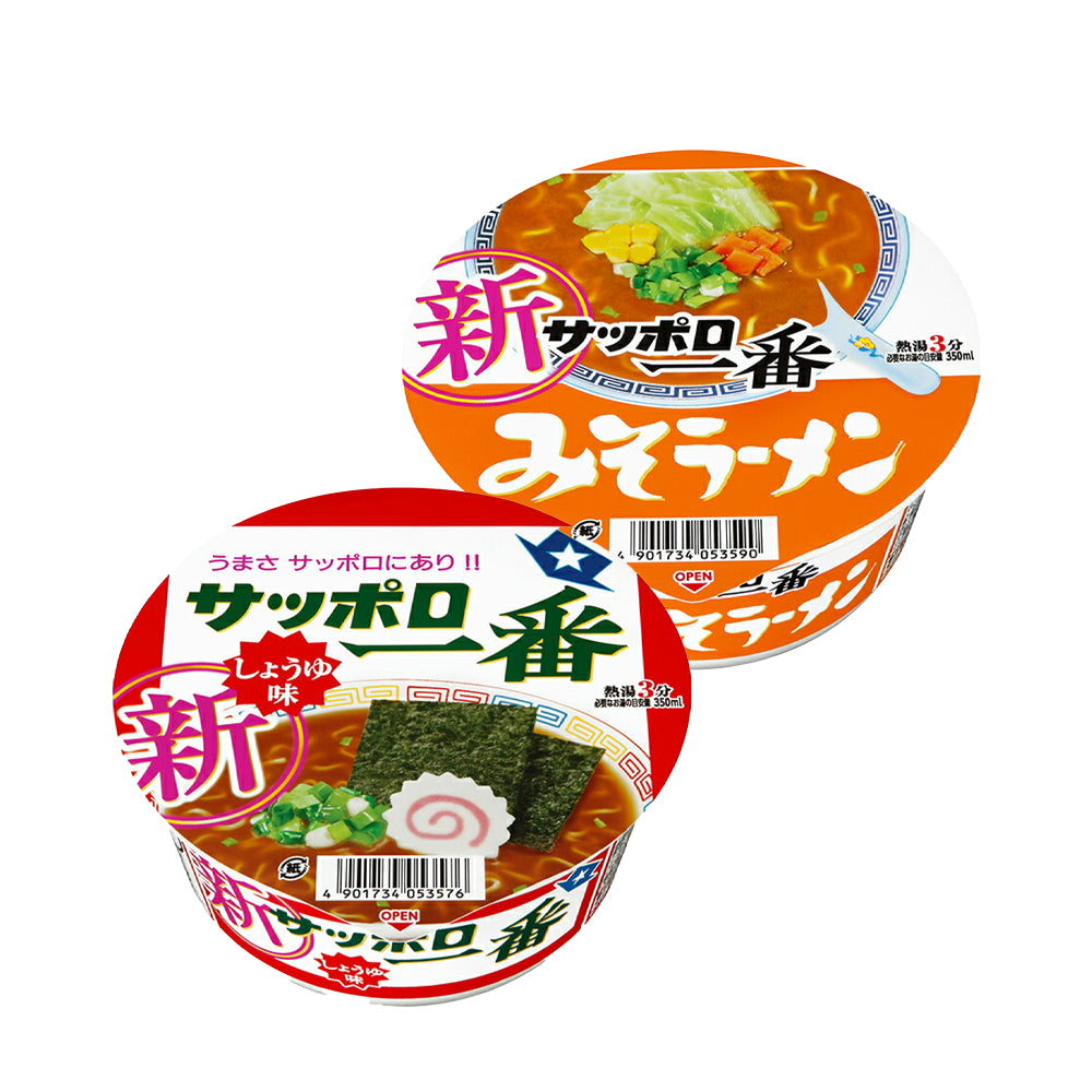 Sanyo Foods Sapporo Ichiban Instant Ramen - Miso Donburi / Soy Sauce Donburi (1 cup)