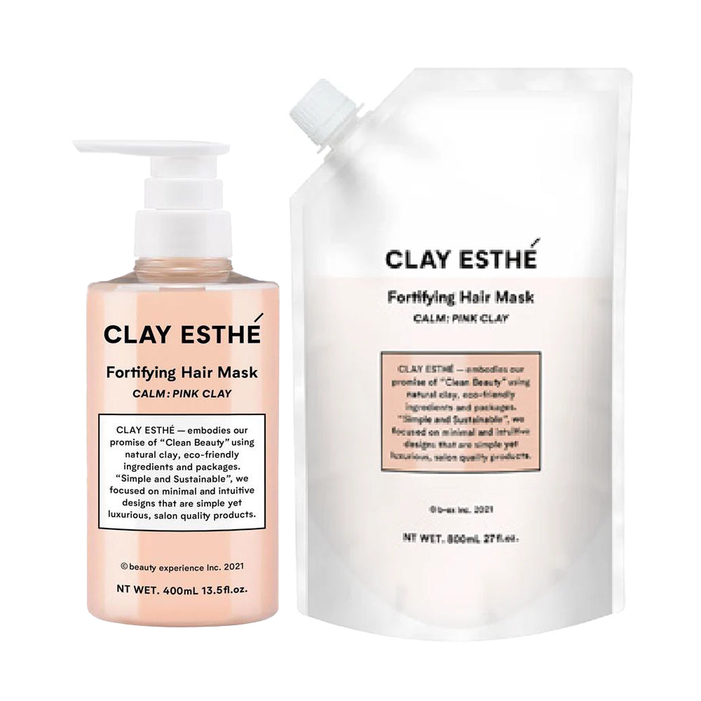 b-ex Clay Esthetic Fortifying Hair Mask Pink Clay (400ml / Refill 800ml)