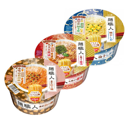 Nissin Noodle Shokunin Instant Ramen - Dandan / Yuzu Salt / Soy Sauce (1 cup)