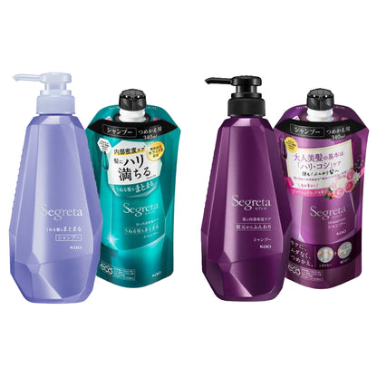 Japan Kao Segreta Shampoo Manage Unruly Hair / Soft and Light (Bottle 430ml / Refill 340ml)