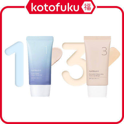 numbuzin No. 1 glass ball tone-up cream 50ml / No. 3 no-fundament china skin tone-up cream 50ml