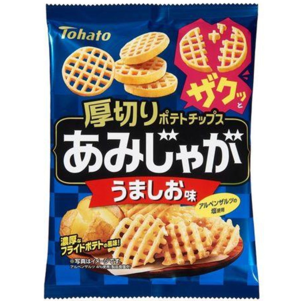 Tohato Amijaga Potato Chips - Sour Cream & Onion Flavor / Salt Flavor / Kishu Plum(1 bag)