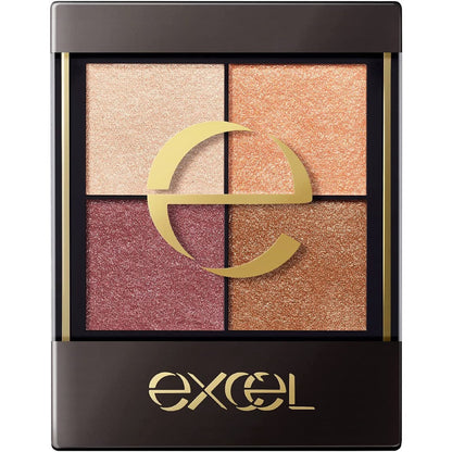 [Japan] excel eyeshadow quad eyeshadow nude deep eyeshadow sr light綻時裳四色眼采 CS excel 蜜粉 excel sr03