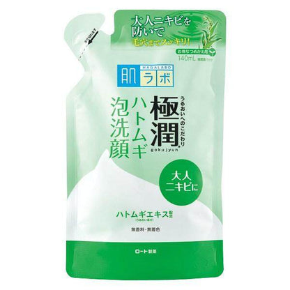 ［In stock］ Rohto Hada Labo gokujyun Foaming Face Wash ( Hyaluron / Adlay ) Bottle, Refill