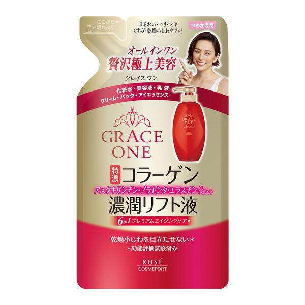 ［In stock］ KOSE GRACE ONE Moist Lift Perfect Essence 230mL / Refill 200mL